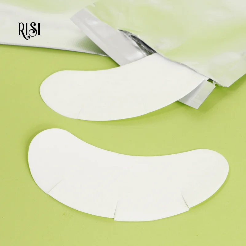 RISI High Quality 50 Pairs Eyelash Extension Hydrogel Patches For Eyelashes 100% No Mold Gel Eye Pads Lashes Extension Supplier