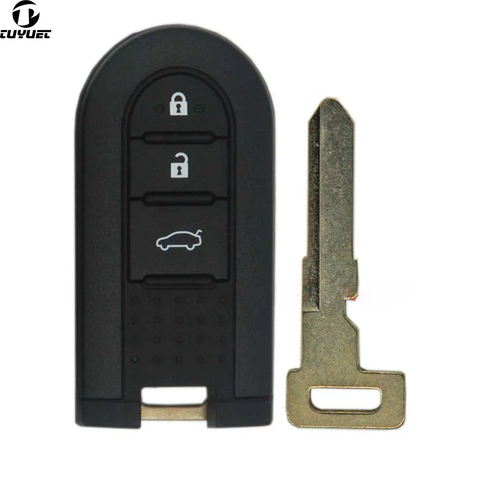 Smart  Remote Key Shell for Toyota Rush Daihatsu Wigo PERODUA Replacement Car Key Blanks with Emergency Insert key Blade