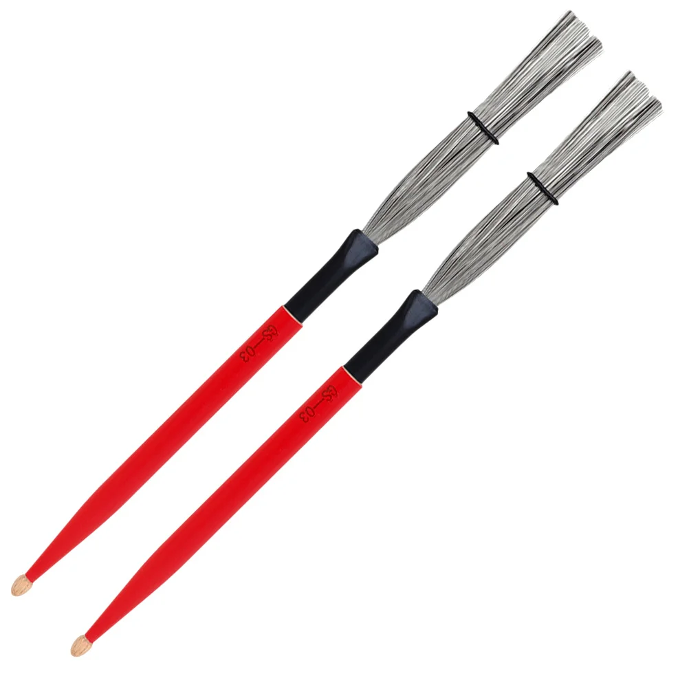 

Double Head Brush Carbon Steel Wire Stick Durable Jazz Percussion Instrument Wire Drum Brush Accessoriesdrum brushes