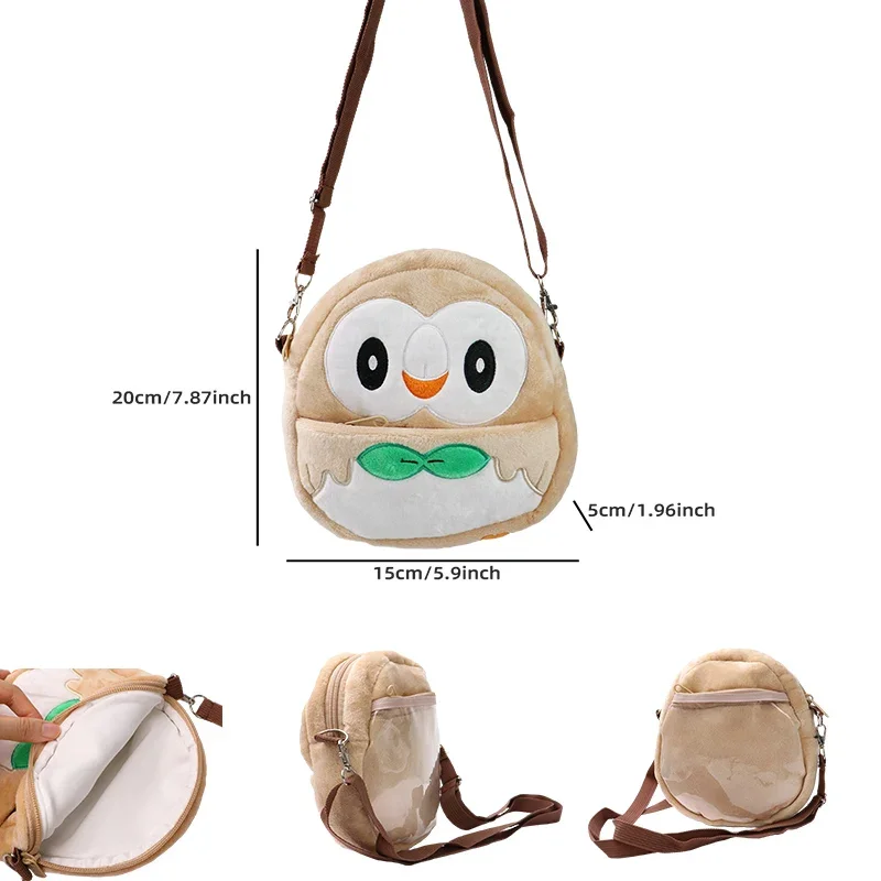 Gengar Mimikyu Snorlax Rowlet Lucario Charmander Plüsch Rucksack Pokemon Anime Schulter Tasche Puppe Spielzeug