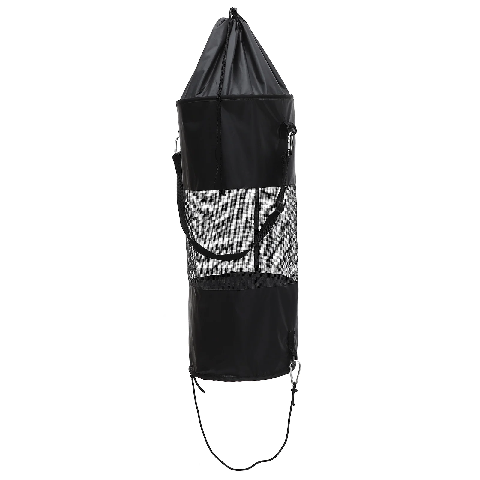 

1pc Can Marine Garbage Bag Leak Proof Portable Storage Accessories Black Grid Design Foldable Easy Clean