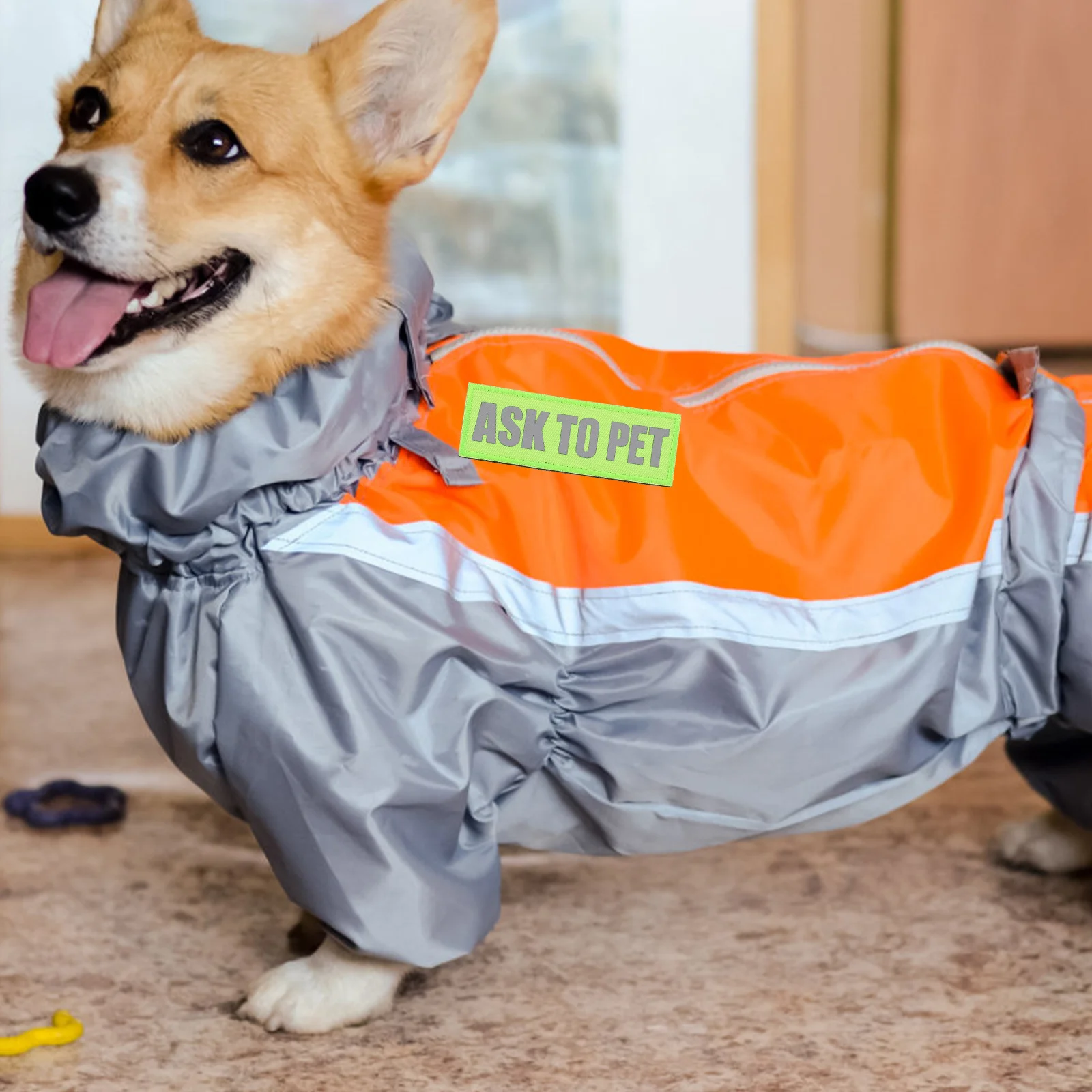 

4pcs Pet Strap Badges Tags for Dog Harness Patches Clothing Nylon Vest Work Durable Decorative Professional