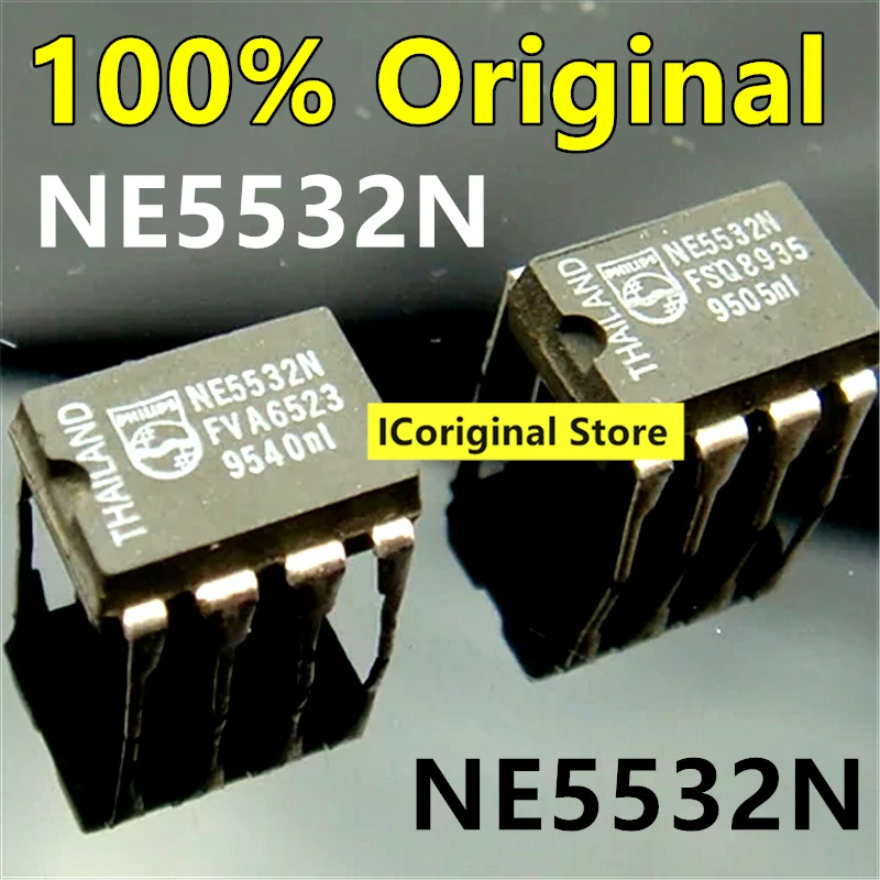 PHILIPS 100% Original NE5532N DIP-8 in stock NE5532 IC operational amplifier chip,eight feet, high-performance low noise dip8