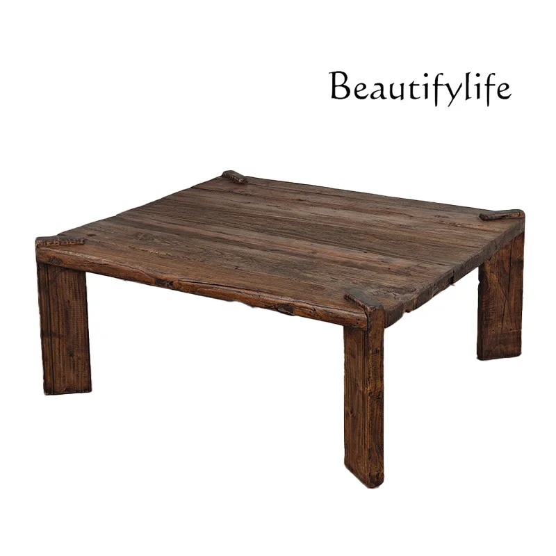 

Wabi Sandy Wind All Solid Wood Coffee Table Low Table Medieval Homestay Tatami Home Simple Coffee Table