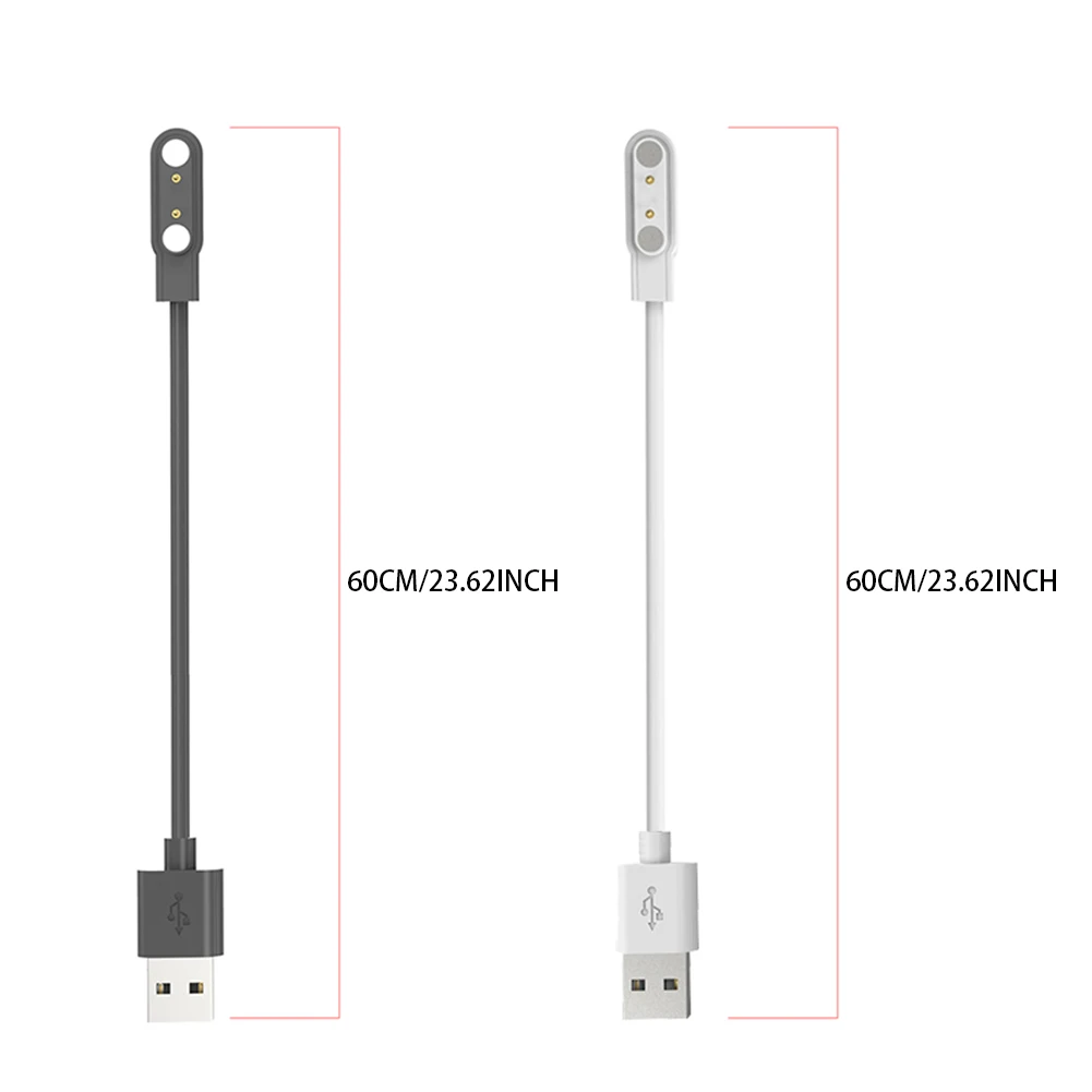 سلك شحن مغناطيسي آمن USB ساعة معصم كابل شحن ملحقات بديلة لـ Kieslect Kr Pro/Kr/Lora 2/Lora