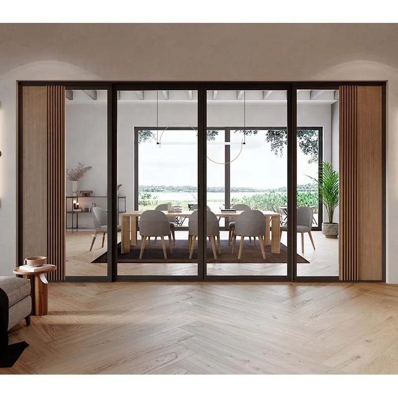 Impact Resistant UV Protection Hurricane Proof Soundproof  Large Sliding Glass Door Window for Coastal Resort Projects
