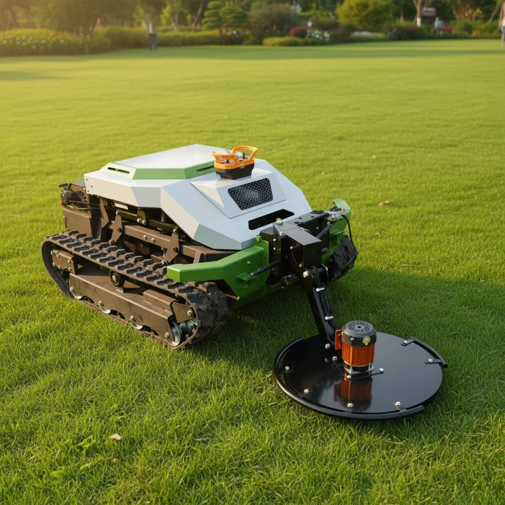 Customize Remote Control Crawler Lawn Mower For Garden Orchard Grass Trimming