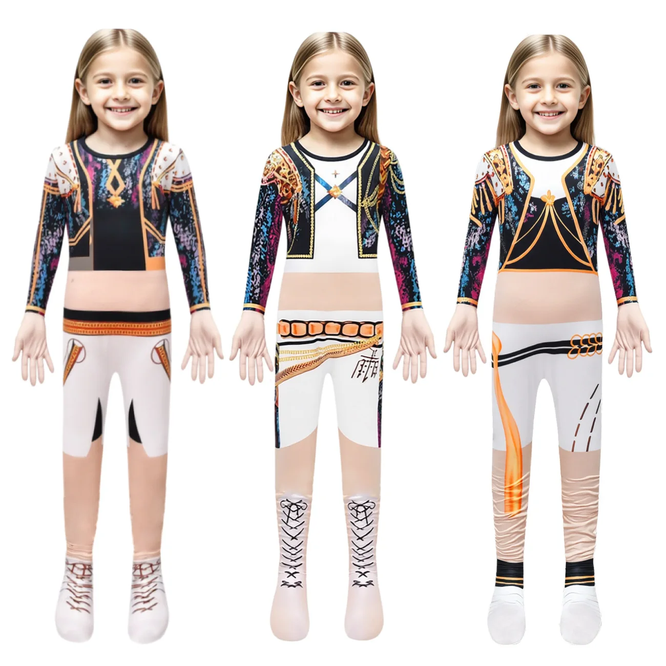 

Kpop Demon Hunters Kids Halloween Costume Rumi Mira Zoey Girls Bodysuit Cosplay Costume Jumpsuit Halloween Carnival Clothes