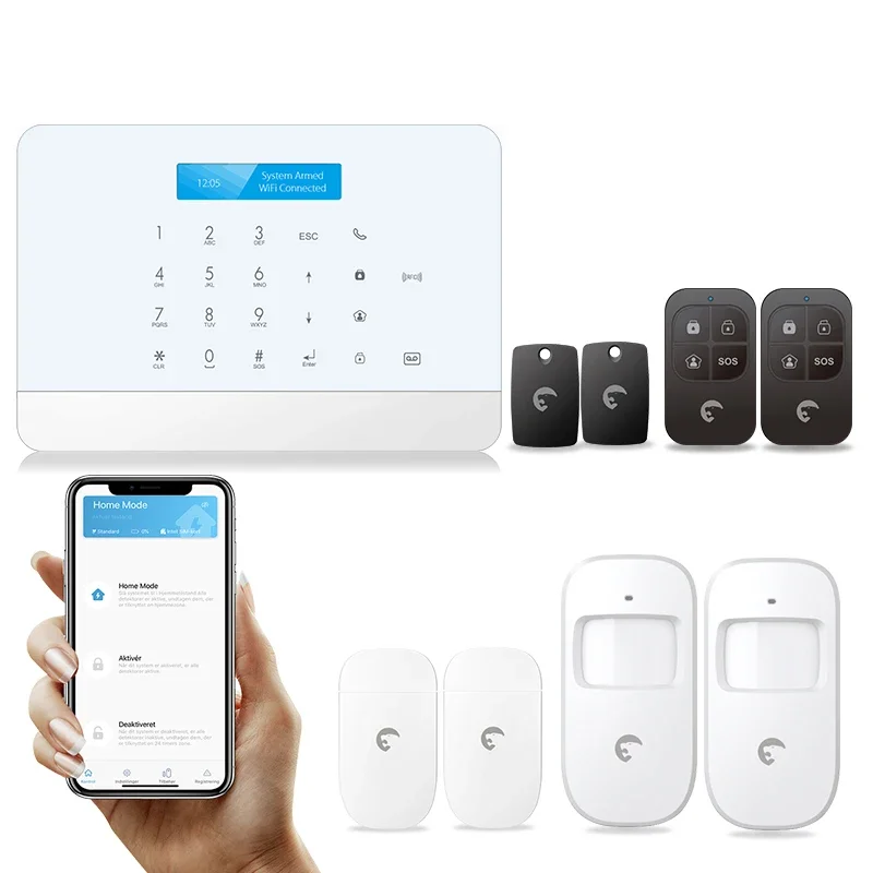 {Manufacturer}shenzhen Hot sale etiger WiFi GSM Wireless tuya  security burglar alarm system alexa google home voice control