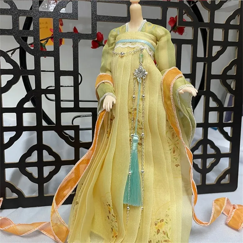 1/6 Maßstab Chinesisches Antikes Kleid in Verschiedenen Stilen Trägerloses Feenkleid mit Weiten Ärmeln Hanfu für 12-Zoll-TBL-BJD-Actionfigurenkörper – Detail 3