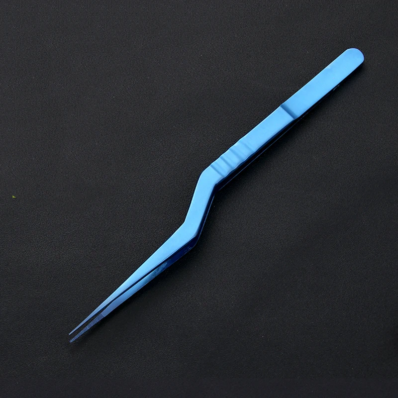 Stainless Steel Gun-Type Tweezers ENT Gun-Shaped Tweezers Beauty Plastic Ear Cerumen Tweezers Titanium Alloy Tissue Culture