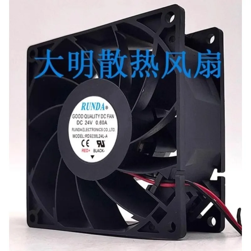 New Cooler Fan For RUNDA RD9238L24L-A DC24V 0.6A 9038 9CM Inverter Cooling Case Fan 90 * 90 * 38MM