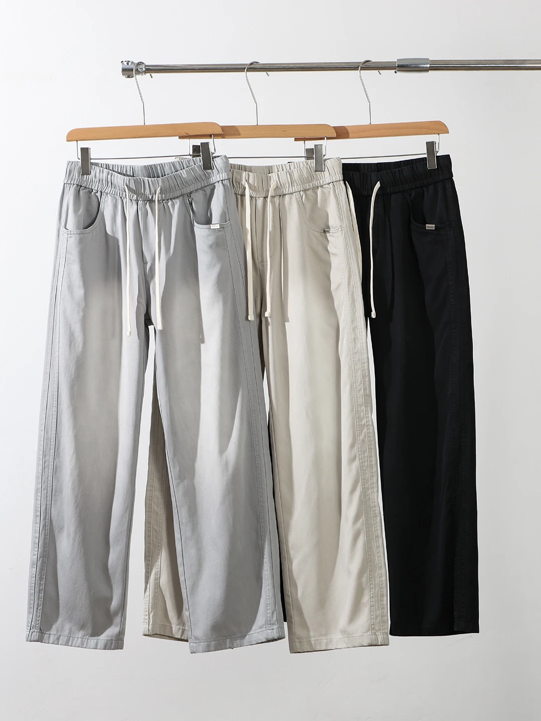 Formal Straight Leg Men's Loose Fit Breathable Comfortable Spring Summer Casual Pants American High Street Style Loose Trousers