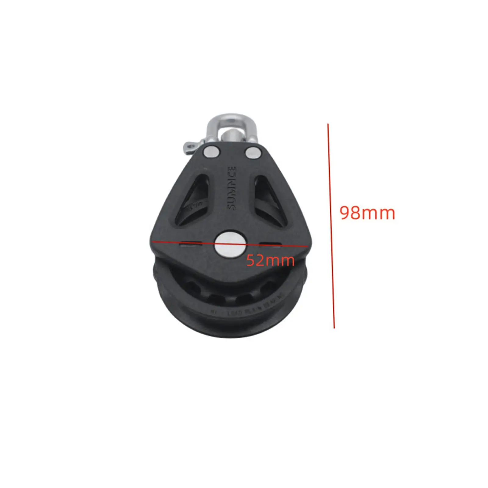 Sailboat Pulley Swivel Pulley Bearing Block Stainless Steel Nylon Boat Marine Lifting Pulley Pulley Block for Boat, Canoe