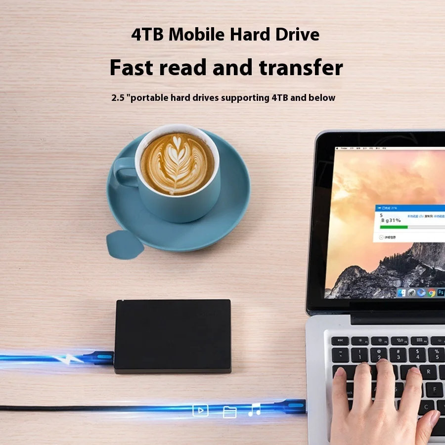 قطعة واحدة من كابل بيانات USB3.0 عالي الدقة، متوافق مع محركات الأقراص الصلبة Western wd Seagate Toshiba لكابلات SATA للكمبيوتر #2
