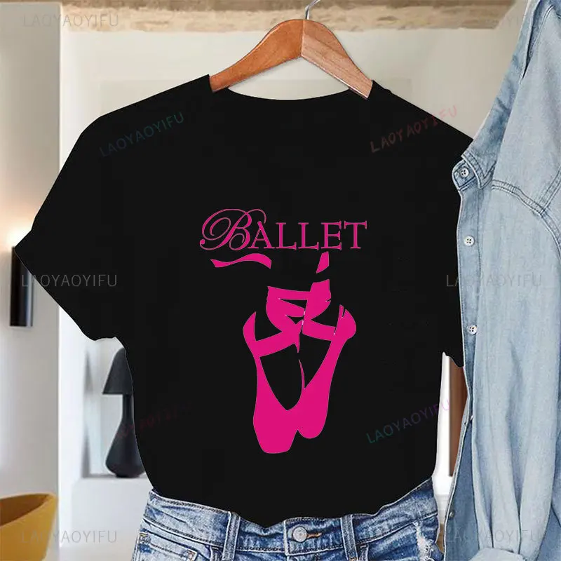 Ballerina Balletdanser Dansen T-shirt Grappige Grafische Causale Korte Mouw T-shirt Verjaardagscadeautjes Meisje T-shirt Vrouwen Tees