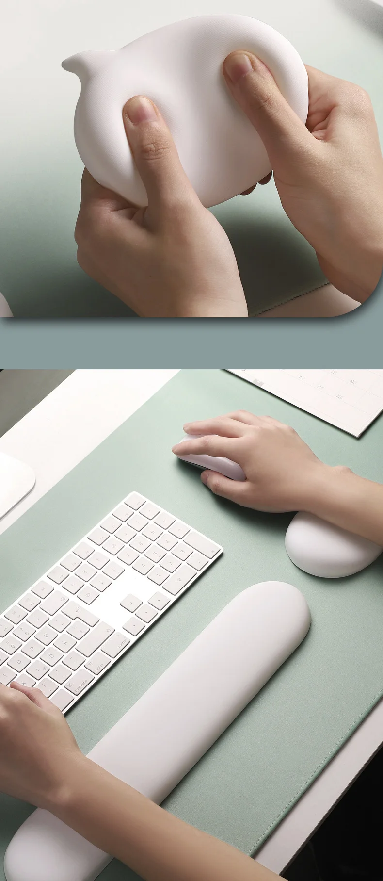 Chat Bubble Silikon-Handgelenkauflage Tastaturunterlage Ergonomische Schreibtischunterlage für Büro und Gaming 5 Farben 6 Stiloptionen – Detail 9