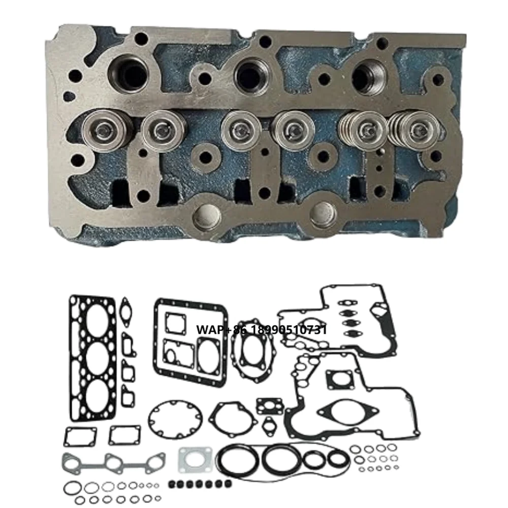 

Excavator Accessories Complete Cylinder Head 15554-03043 1555403043 & Full Gasket Kit for Kubota D750 Engine Spare Parts