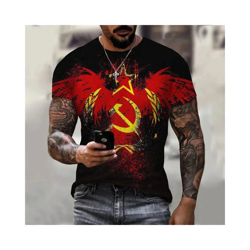 Russland CCCP 3D-gedruckte T-Shirts für Männer und Frauen Kleidung UdSSR Sowjetunion Herren Kurzarm-T-Shirt Moskau Herren-T-Shirts Übergroße Oberteile – Detail 4