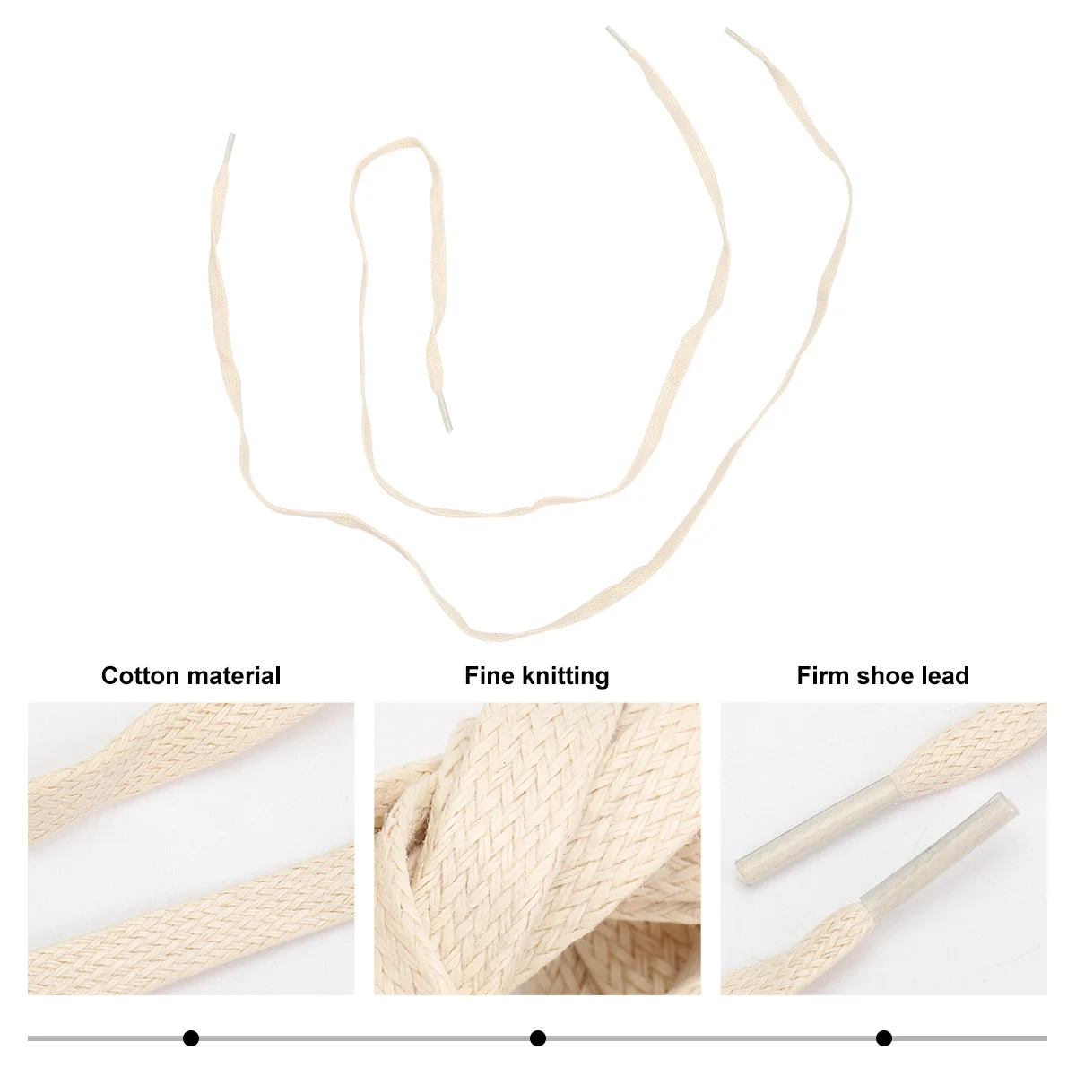 

1 Pair Waxed Cotton Shoelaces Flat For Sneakers Casual Shoes Running Jogging Fashion Tie Eco-Friendly Dyeing Process Waxed