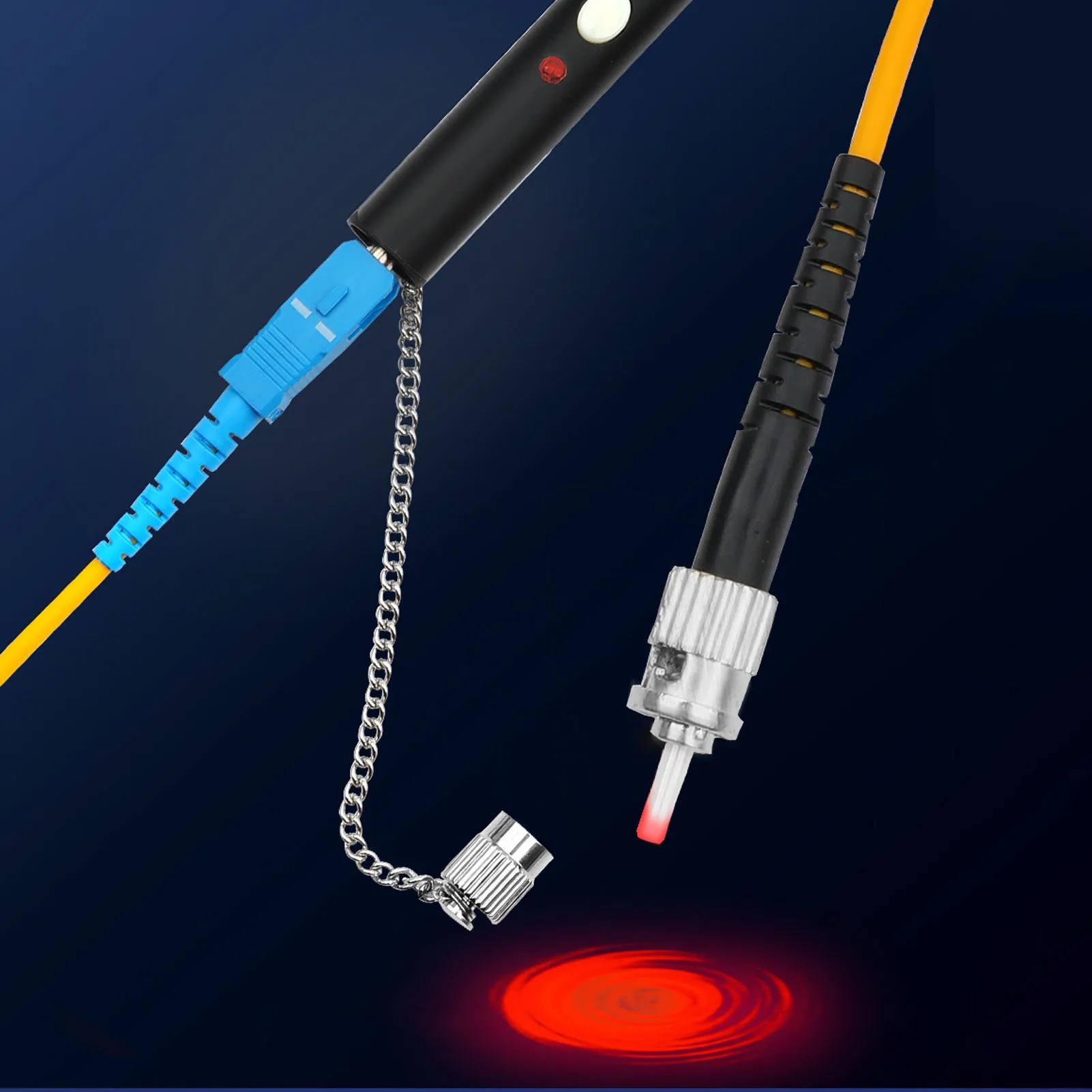 เครื่องทดสอบสายเคเบิลแสงตัวระบุตำแหน่งความผิดพลาดด้วยภาพอินเทอร์เฟซ VFL เครื่องมือปากกาทดสอบแสงสีแดงแบบออปติคัลสำหรับการทดสอบ