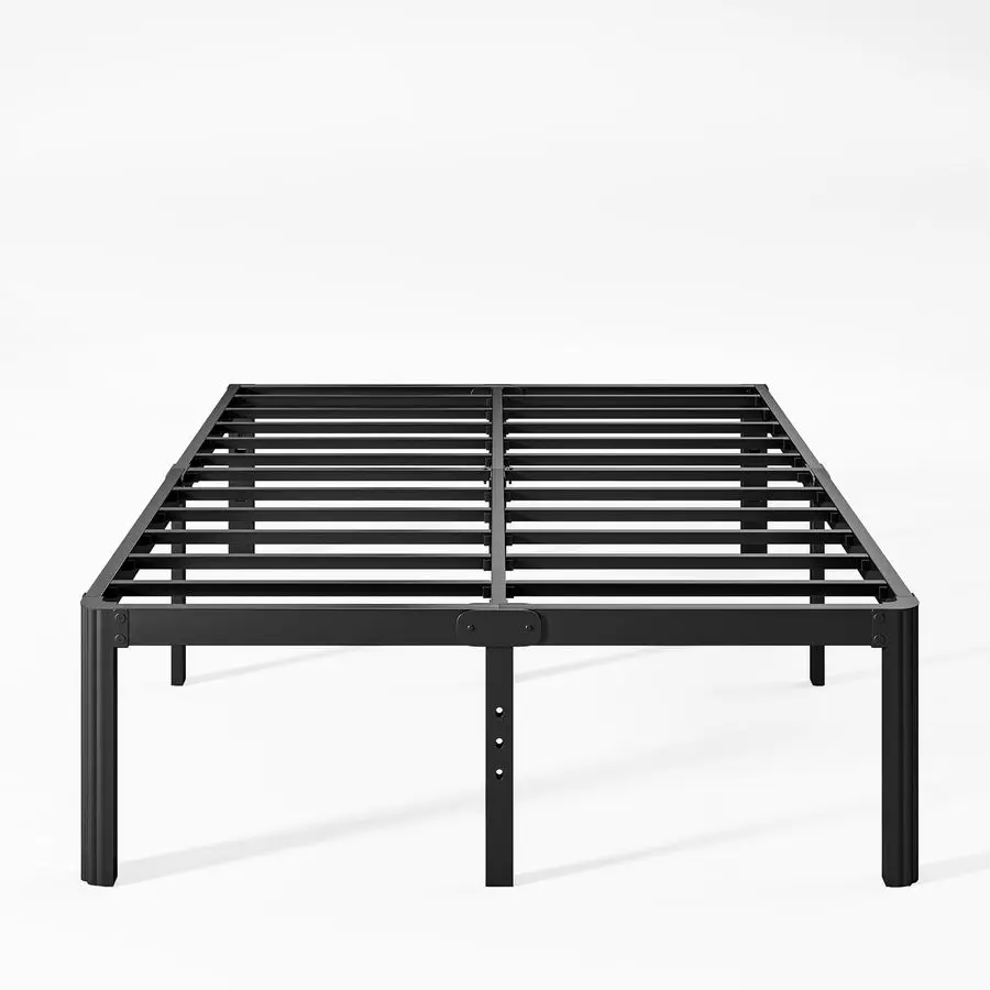 

18 Inch High Queen Bed Frame No Box Spring Needed, Platform Bed Frame Queen Size Metal with Round Edge, Easy Assembly, Heavy Dut