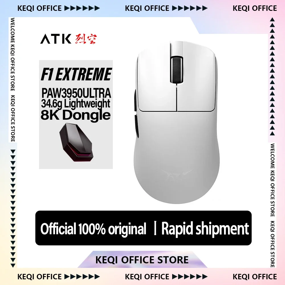 

New ATK Blazing Sky F1 Extreme Mouse Wireless F1 Double 8K PAW3950 FPS Game Mouse Wireless Low Delay Lightweight Pc Gamer Gifts