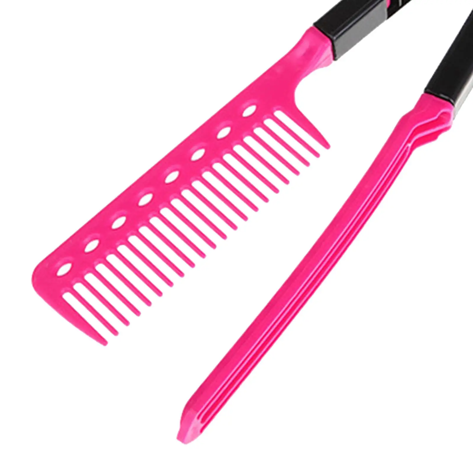 V Shaped Hair Straightening Comb Heat Resistant Folding Styling Brush Hairdressing Tool for Salon and Home Use