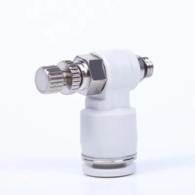 10/50PCS SL Pneumatische Handventile Geschwindigkeit Control Anschluss Luft Schlauch 6/8/10mm Außengewinde 1/8 1/4 1/2 Quick Release Drossel Ventil – Detail 2