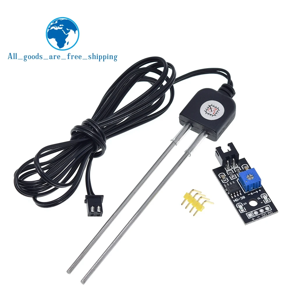 TZT Soil Moisture Detector Module Soil Humidity Sensor Meter Hygrometer Water Tester Corrosion Resistance Probe DC 3.3-12V