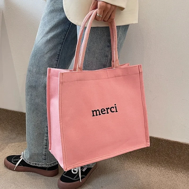 2023 Women Canvas Shoulder Bag Lettering High Quality Casual Handbag Tote Bag Large Capacity Luxury Designer Shopping Beach Bag