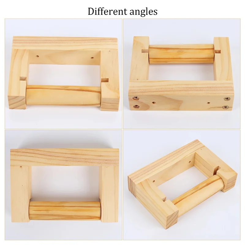 BAAG-إكسسوارات الحمام خالية من الأظافر خشبية مربعة حامل ورق المرحاض حامل المناشف الورقية المطبخ حامل الورق الملفوف الأجهزة