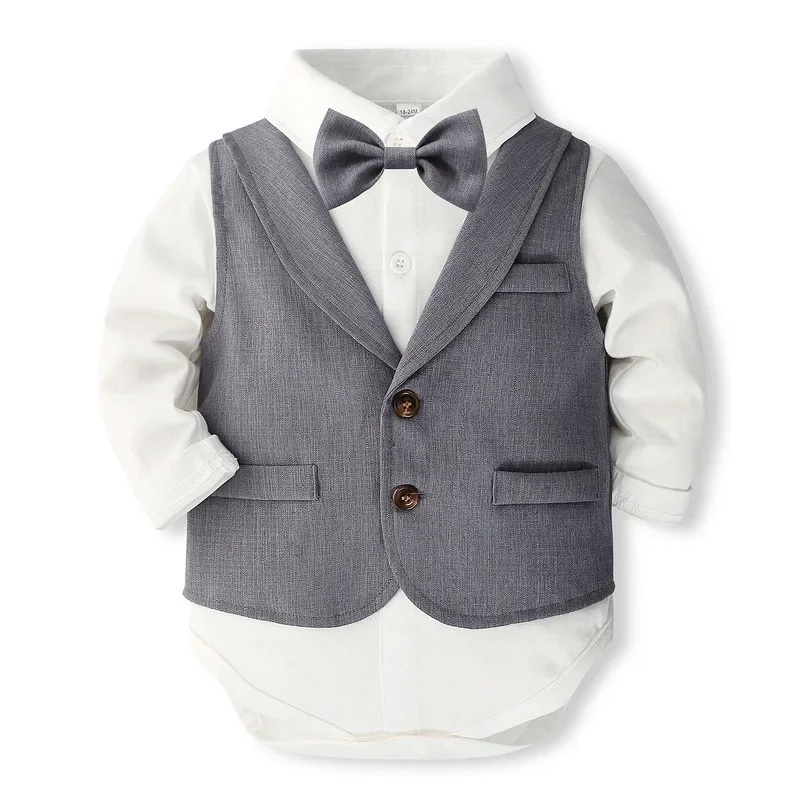 شهم بدلة صغيرة الصبي دعوى بدلة طفل الاطفال ملابس الأولاد بيبي بوي ملابس الطفل القماش مجموعات للأطفال Ropa De Niño المتسكعون #3