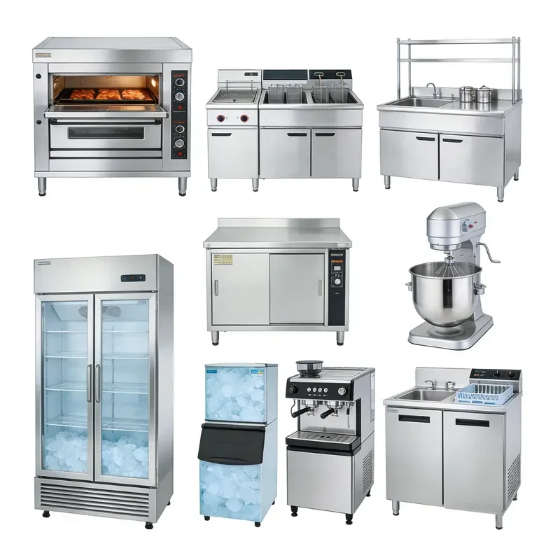School Company Staff Canteen Complete Commercial Kitchen Equipment Solution Stainless Steel Canteen Furniture Tables and