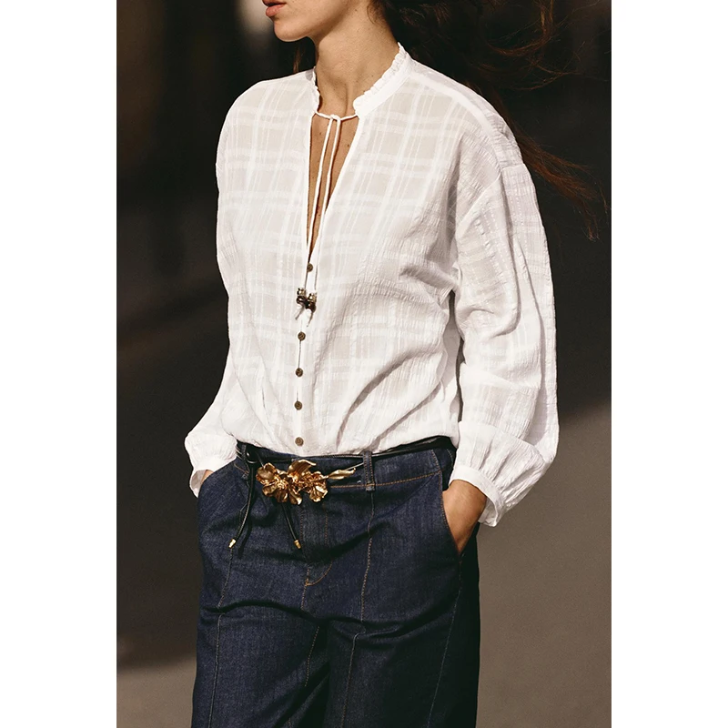 春の新作 レディース カジュアル ロングスリーブ ラウンドネック 木製ボタン レイヤード装飾 シンプル スタイリッシュ 通勤 ウィンドブレーカー...