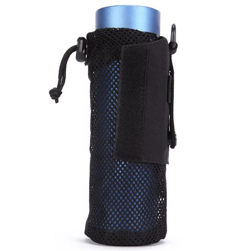 Outdoor Radfahren Wasser Flasche Tasche Taktische Molle Halter Lagerung Tasche Faltbare Mesh Wasser Flasche Sleeve Tasche für Rucksack – Detail 8