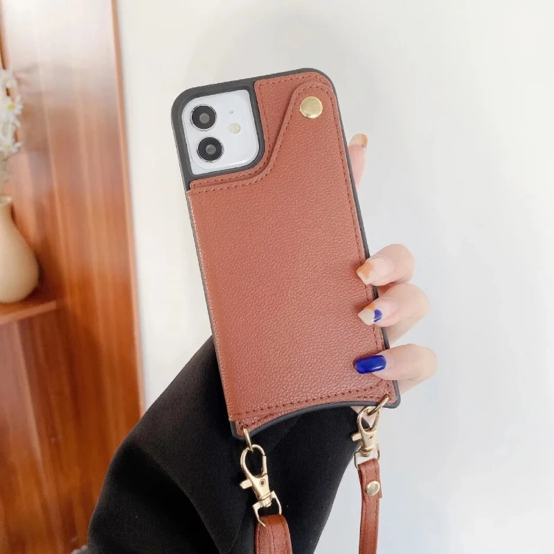 

Suitable for iPhone 15 Flip Cover Makeup Mirror Phone Case 14 Promax Card 12 13 Pro Crossbody Xr 11 Anti Drop Protection Cover