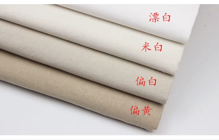 150cmx50cm Light Beige   Cotton Linen Fabric For Patchwork Sewing Dolls Painting Textiles Curtain Cloth