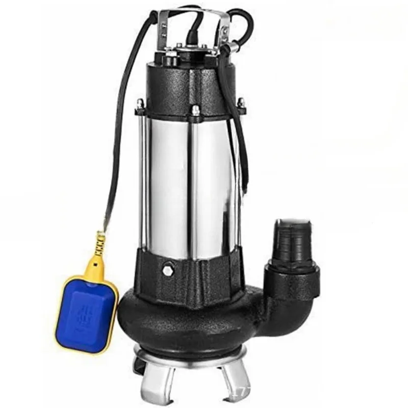 

110V Stainless Steel Sewage Pump Large Flow Submersible Sludge Pump Dirty Water Lifting Irrigation Sewage Pump with Float Switch