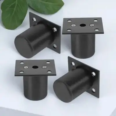 4 Pcs Metal Furniture Legs Adjustable Cabinet Feet Risers for Sofa Table Chair Heavy Duty Use