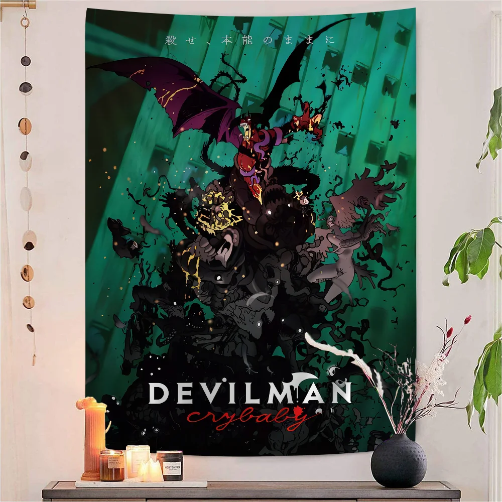 

Anime Devilman Crybaby DIY Wall Tapestry Hanging Tarot Hippie Wall Rugs Dorm Home Decor