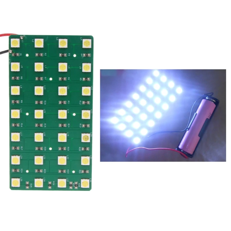 2023 New 5W 28 LEDs High Bright White Warm Light Panel  Board Night LED Lights  18650 Lithium Battery Light Board