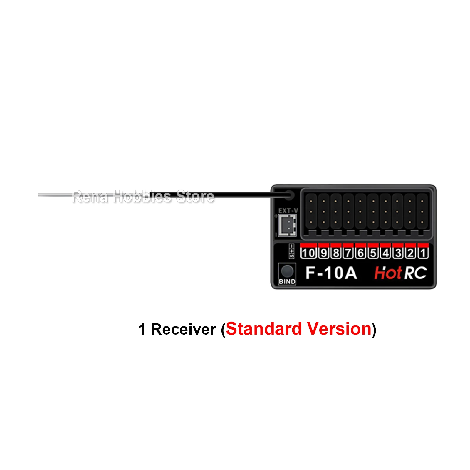 HotRC CT-10B 10CH 2,4 GHz Funkfernbedienung Sender mit F-10A PWM Empfänger Trainer Funktion für RC Auto Boot Tank Modell