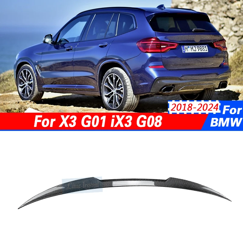 Rear Bumper Trunk Roof Mid Spoiler Wing Lip Tail Spoilers For Bmw X3 G01 iX3 G08 X3M F97 30i 30d M40i 2018-2024 Window Wing Spli