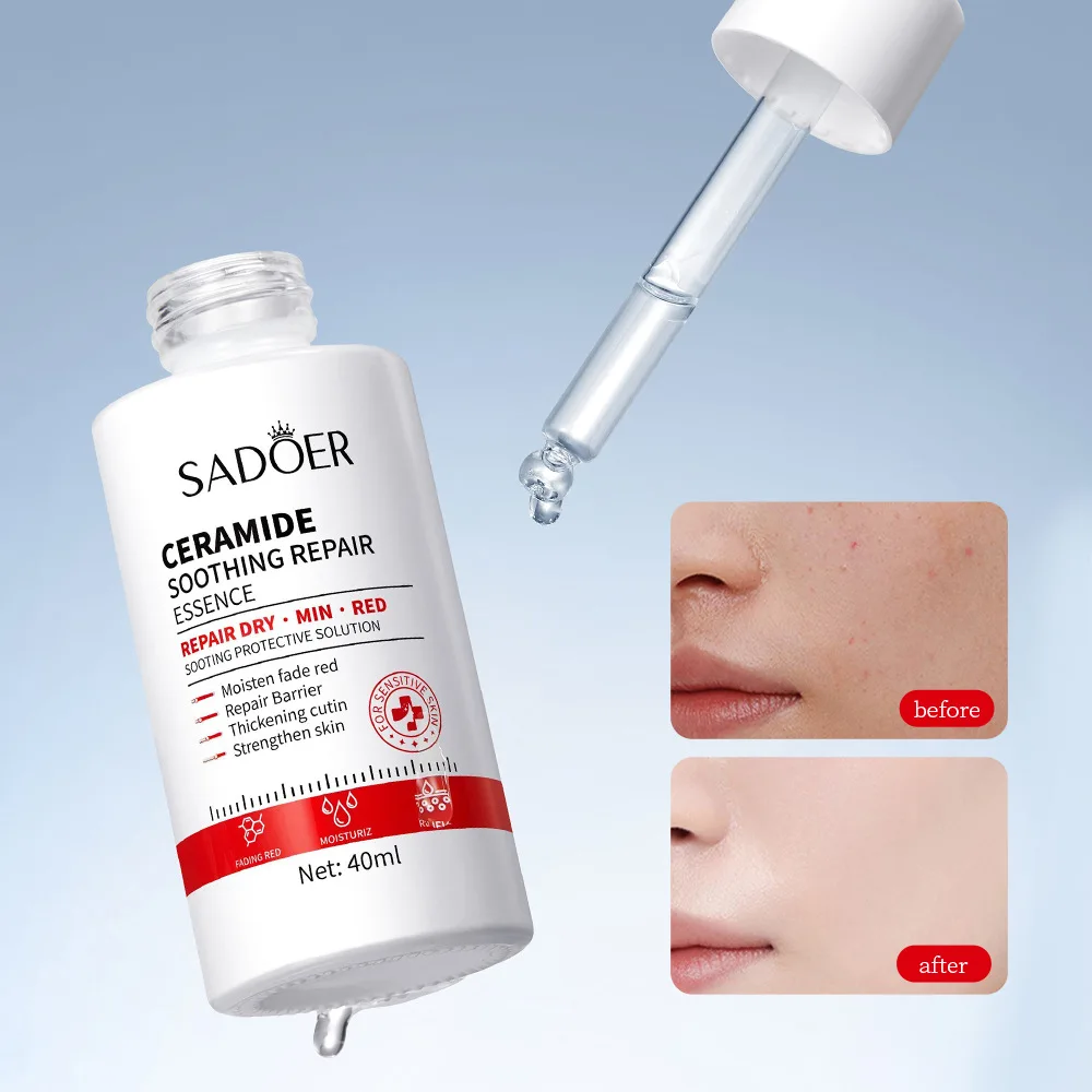 40ml SADOER Ceramide Soothing Repair Essence Face Moisturizing Serum Repair Dry Redness Hydrating Multiple Repair Skin Care