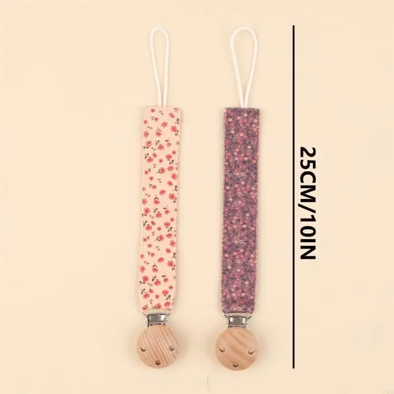 حزمة من 2 قطعة مصاصة الطفل سلسلة الخشب + حامل عضاضة القطن حبل الرضع لعبة التسنين حزام المنظم حبل L8RB