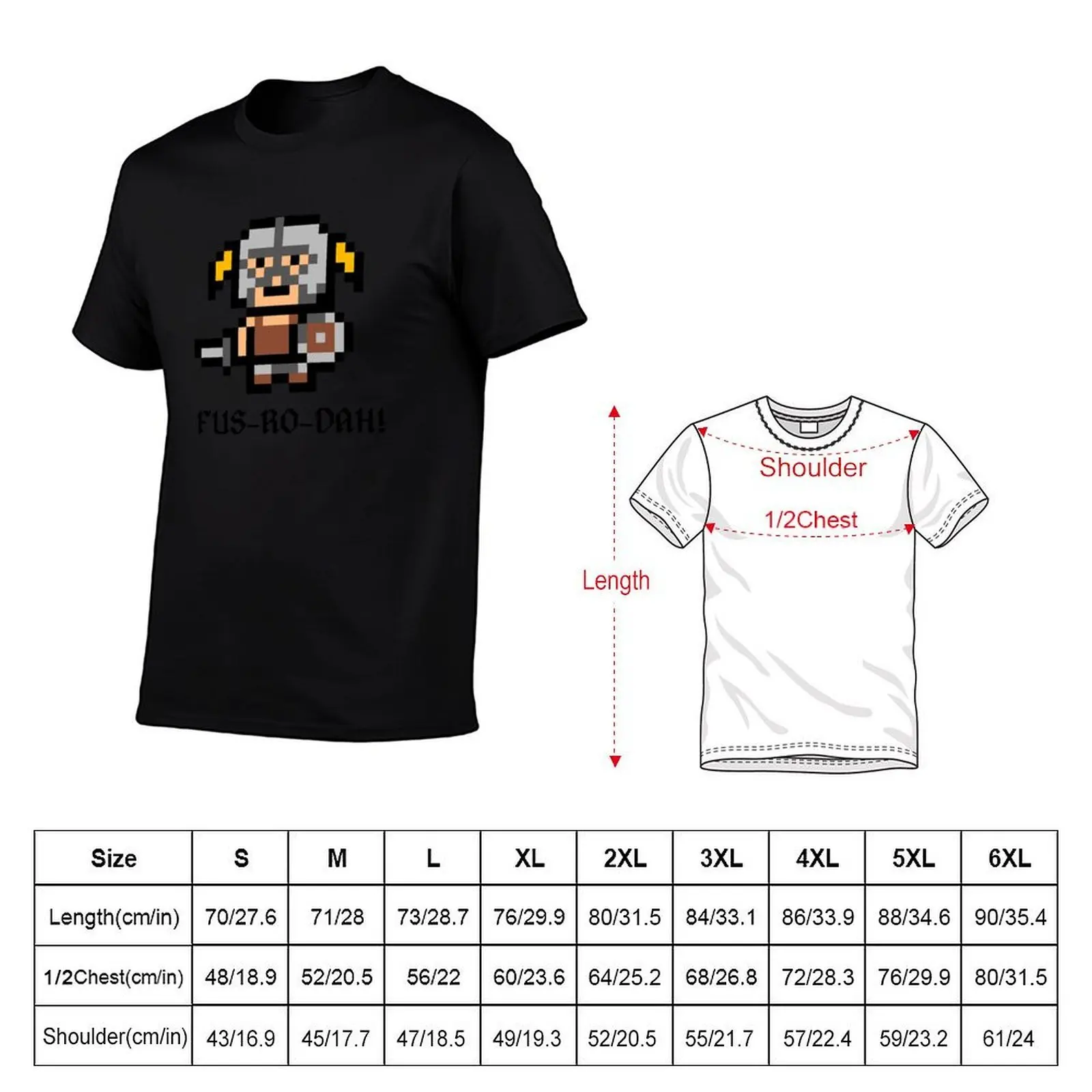 8 Bit Dovahkiin T-Shirt, Summer Casual Cotton Tee, Oversized Streetwear Tops, Vintage Graphic Print, Loose Fit Short Sleeve