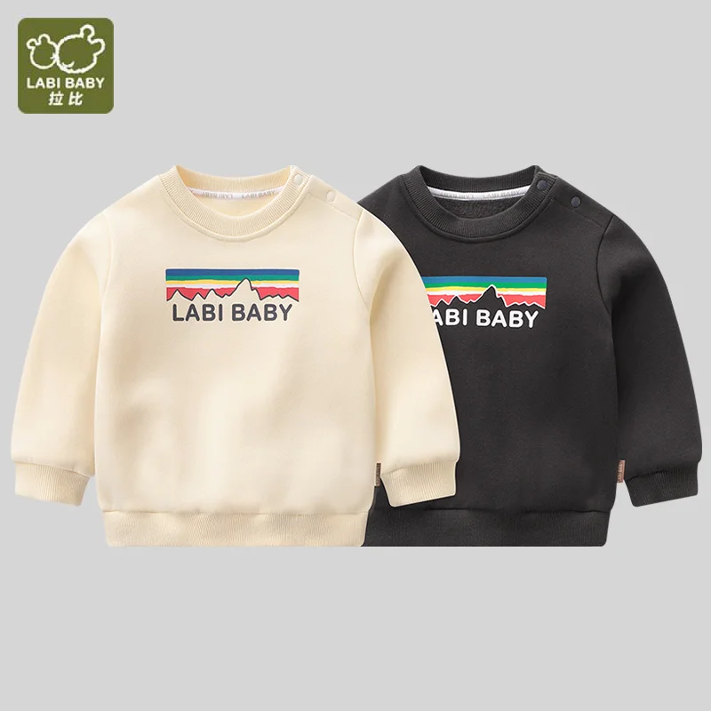 

2-15T Girls Boys Hoodies Rainbow Pattern Tops for Kids Casual Letter Print Pullover Baby Toddlers Sweatshirts Children Clothes