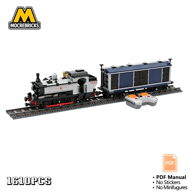 MOC Classic Tank Steam Locomotive Building Blocks Set Vintage Industrial Shunting Engine Model Adult Collection Gift Toy