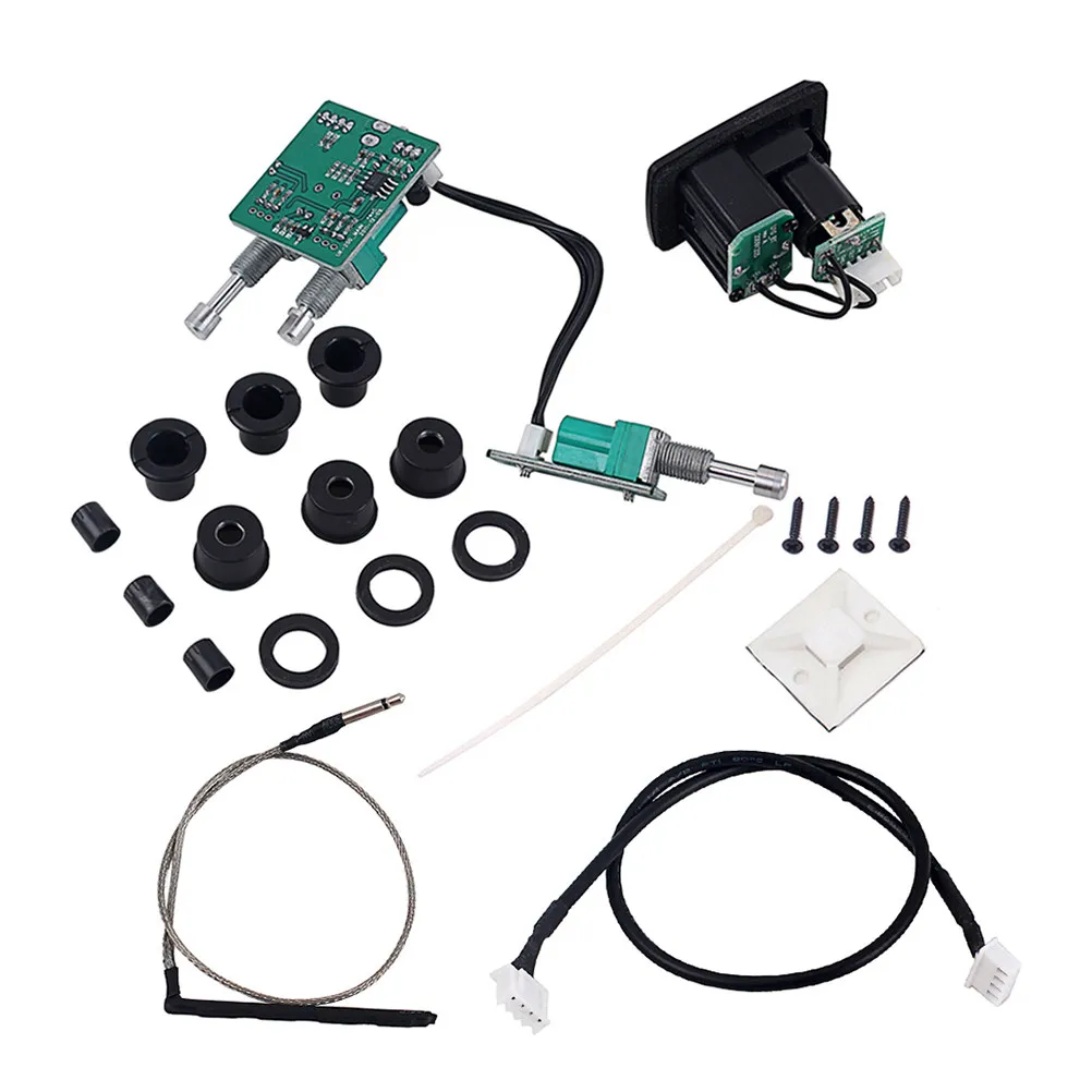 Sistema de preamplificador para ukelele, ecualizador de 2 bandas con control de volumen de graves y agudos, conector de salida de 6,35 mm, perillas ocultas, color negro